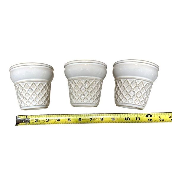 Set of 3 Ice Cream Cone Figural Dessert Cups EUC! 401 - Picture 5 of 6